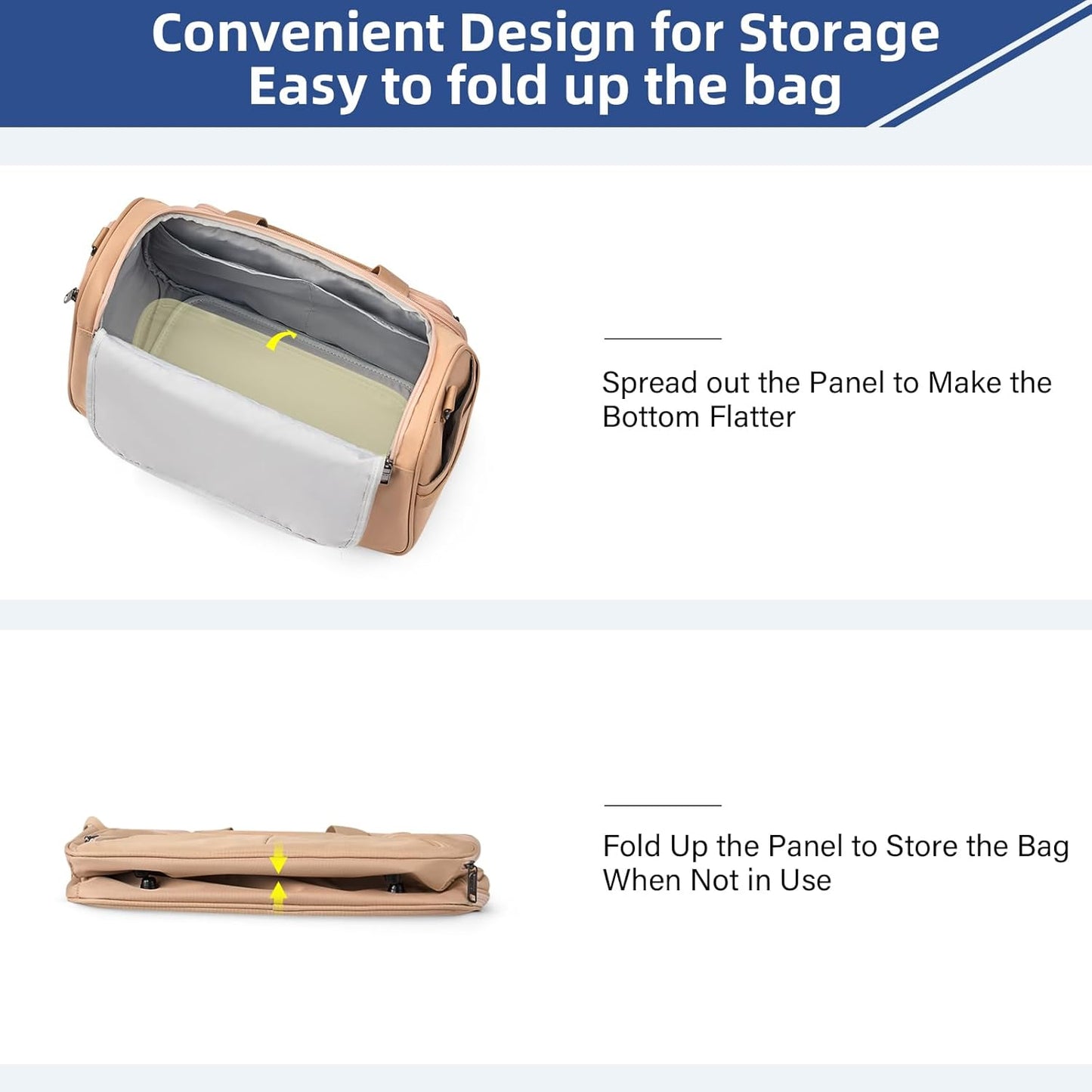 Carry on Duffel Bag Foldable Duffle Bags for Travel, Under Seat Personal Item Bags for Airplanes, Weekender Overnight Mens Travel Tote Bag for Women Small Softside Carry on Luggage (Pink)