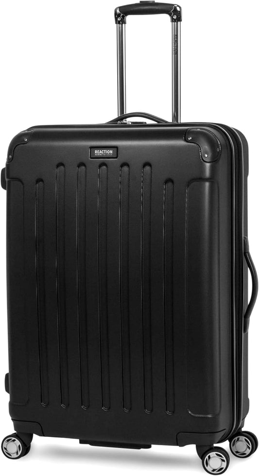Kenneth Cole REACTION Renegade Luggage Expandable 8-Wheel Spinner Lightweight Hardside Suitcase, Black, 28-Inch Checked