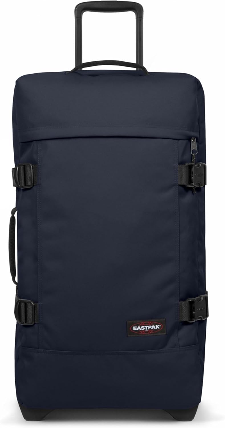 EASTPAK Tranverz M – 78L Large Wheeled Luggage with Dual Compartments, TSA Lock, Compression Straps & Smooth-Wheeling System, Ultra Marine