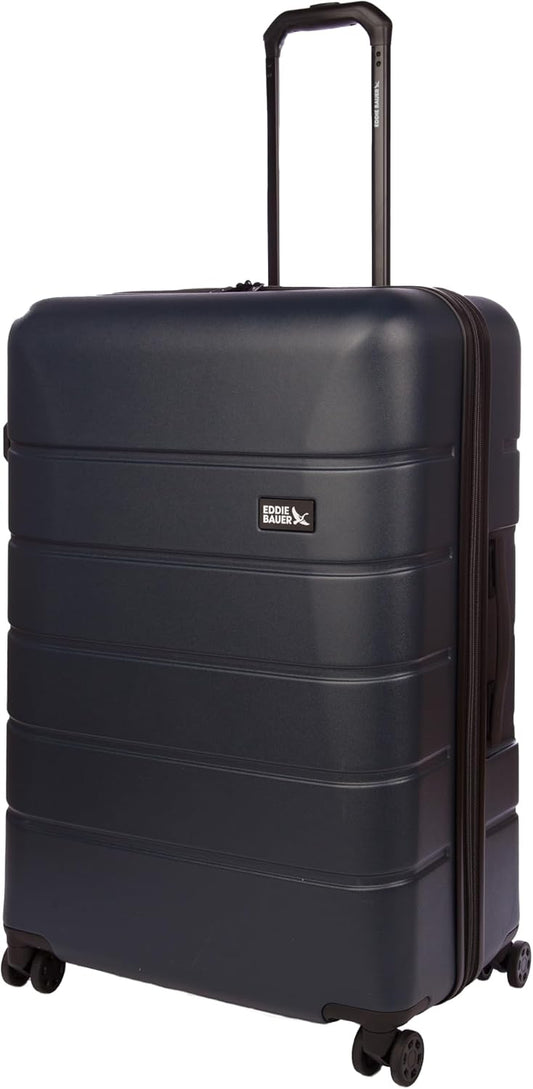Eddie Bauer Glacier Carry-On 22" Luggage | Hardside | Spinner Wheels | Expandable | Lightweight | Travel Essentials - Storm Blue