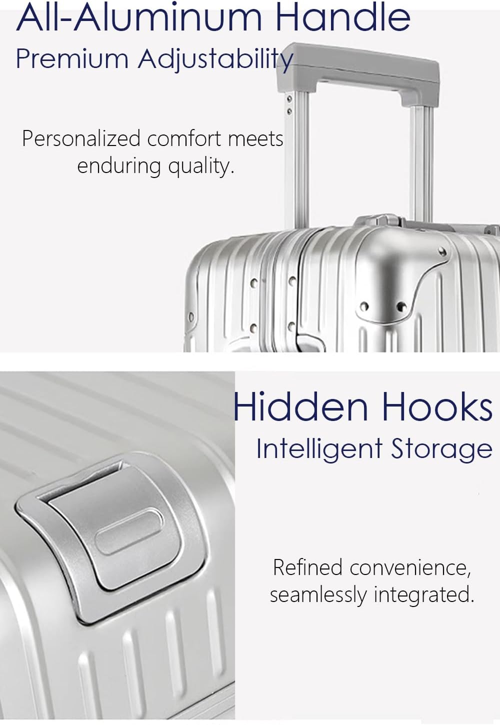 HotWay 20 Inch All Aluminum Carry On Luggage with Wheels, Hard Shell Zipperless Suitcase with TSA Locks, Gold Travel Luggage (22x14x9 Airline Approved)