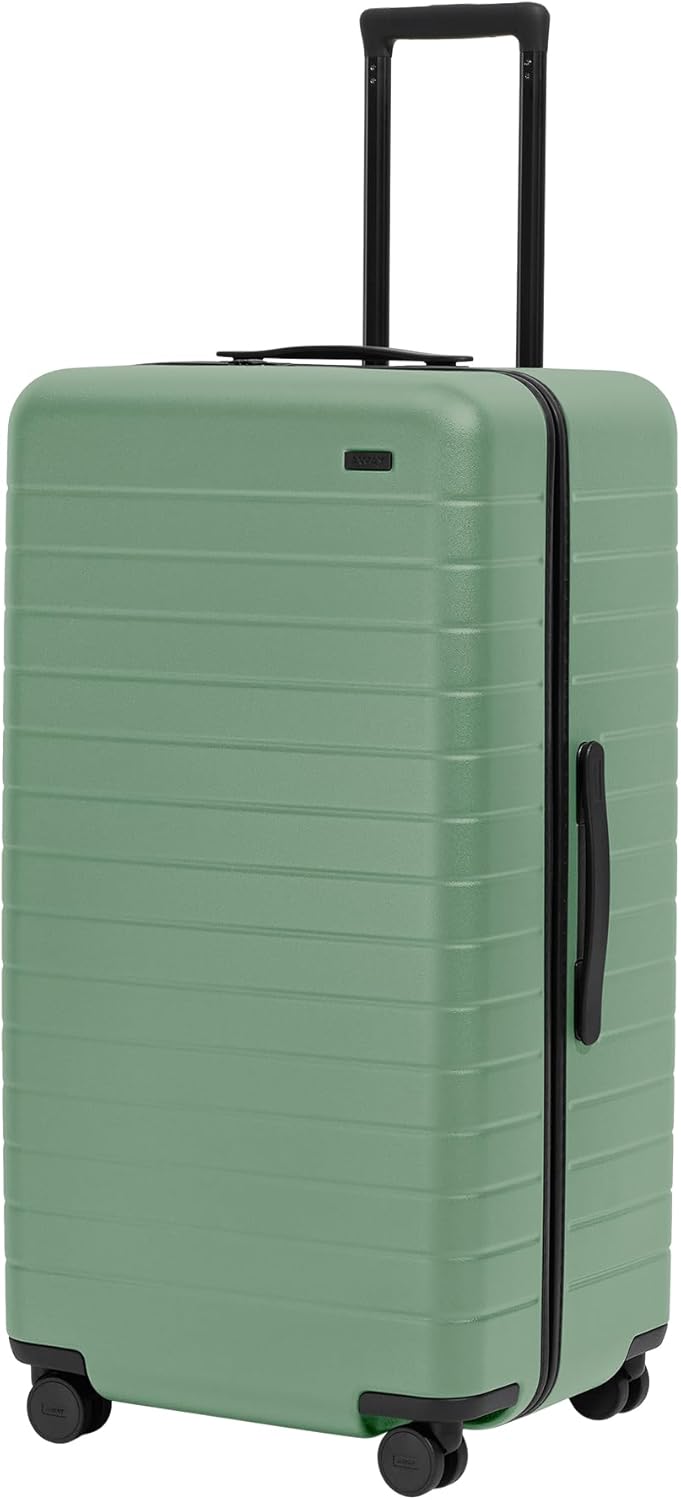 Away Large Trunk Luggage, 31 Inch Hardside Suitcase with Spinner Wheels, Lightweight & Durable, TSA Lock, Ideal for Long Trips, Sea Green