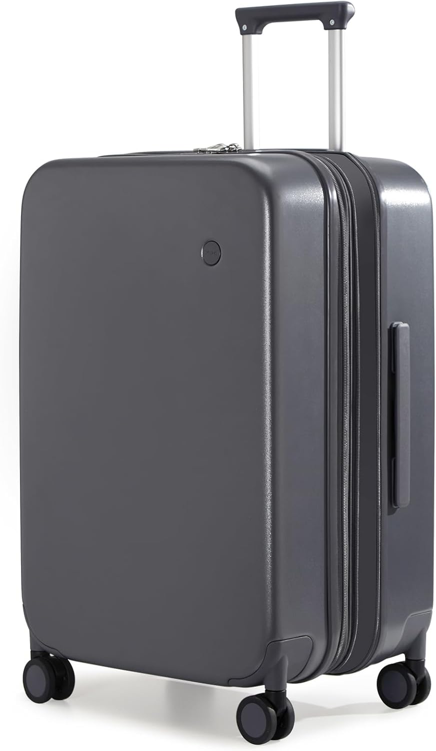 mixi 24 Inch Large Expandable Checked Luggage Suitcase with Spinner Wheels, Hardside Rolling Travel Suitcase PC with TSA Lock, Rock Gray