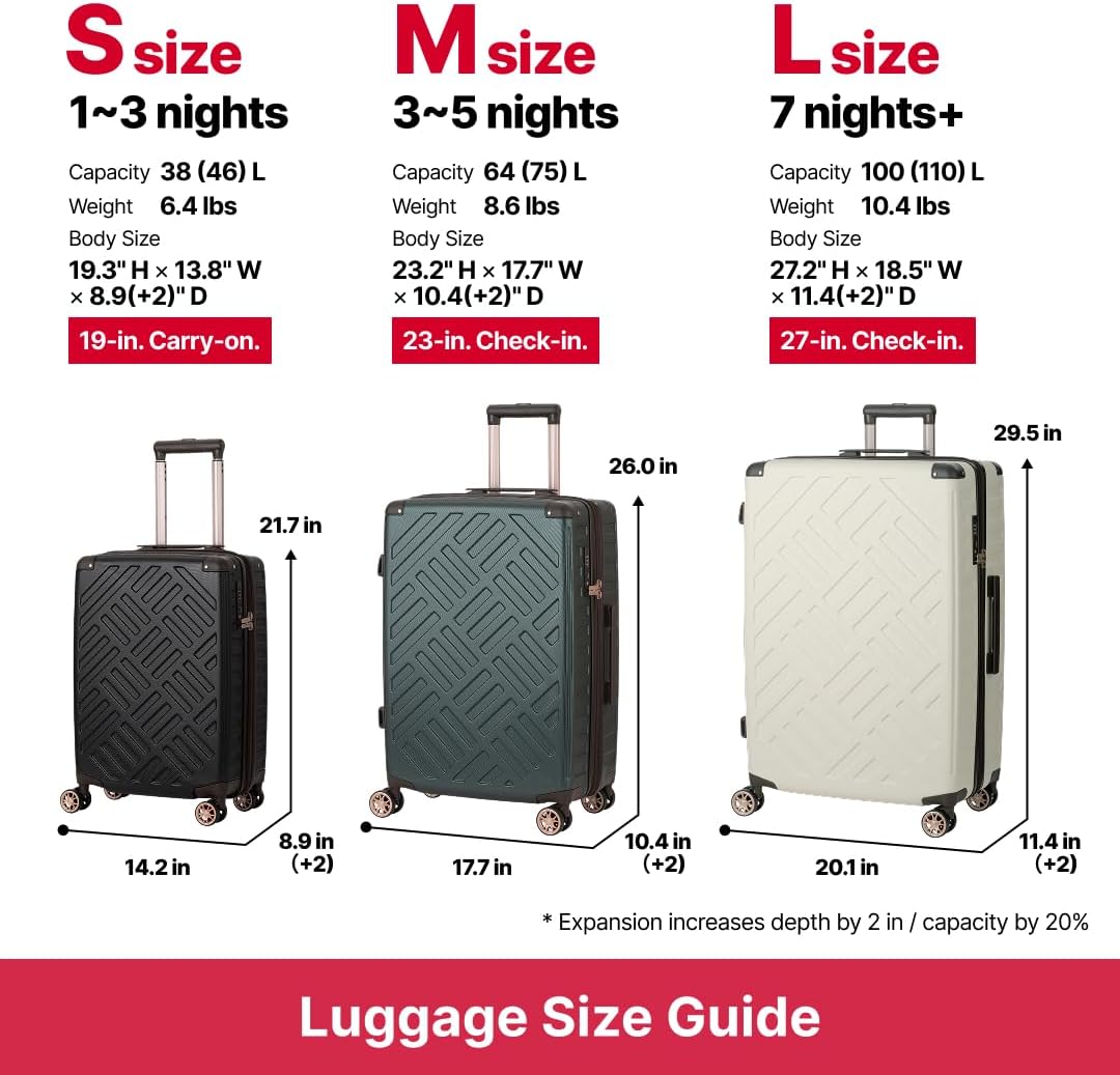 LEGEND WALKER DECK Hardside Expandable Luggage, 19 inch, Carry-on, Ivory, 5514-49-IV