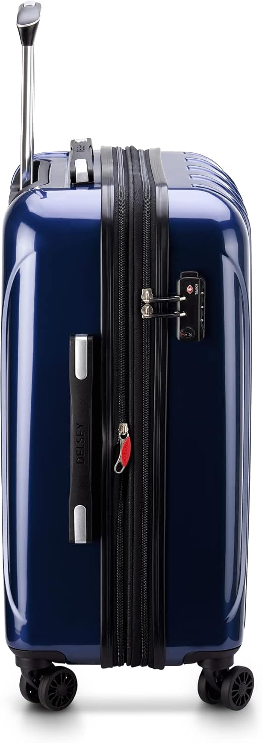 DELSEY PARIS Helium Aero Hardside Expandable Luggage with Spinner Wheels, Blue Cobalt, 3-Piece Set (21/24/28)