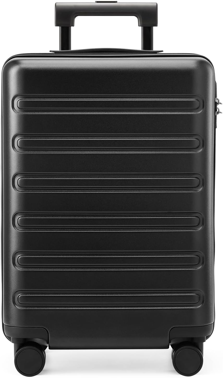 NINETYGO Large Checked Luggage 28 Inch, Checking In Luggage with Smooth Spinner Wheels, Expandable, Hard Shell PC+ABS Suitcase, Lightweight Travel Luggage, TSA Approved (Black, Andes)