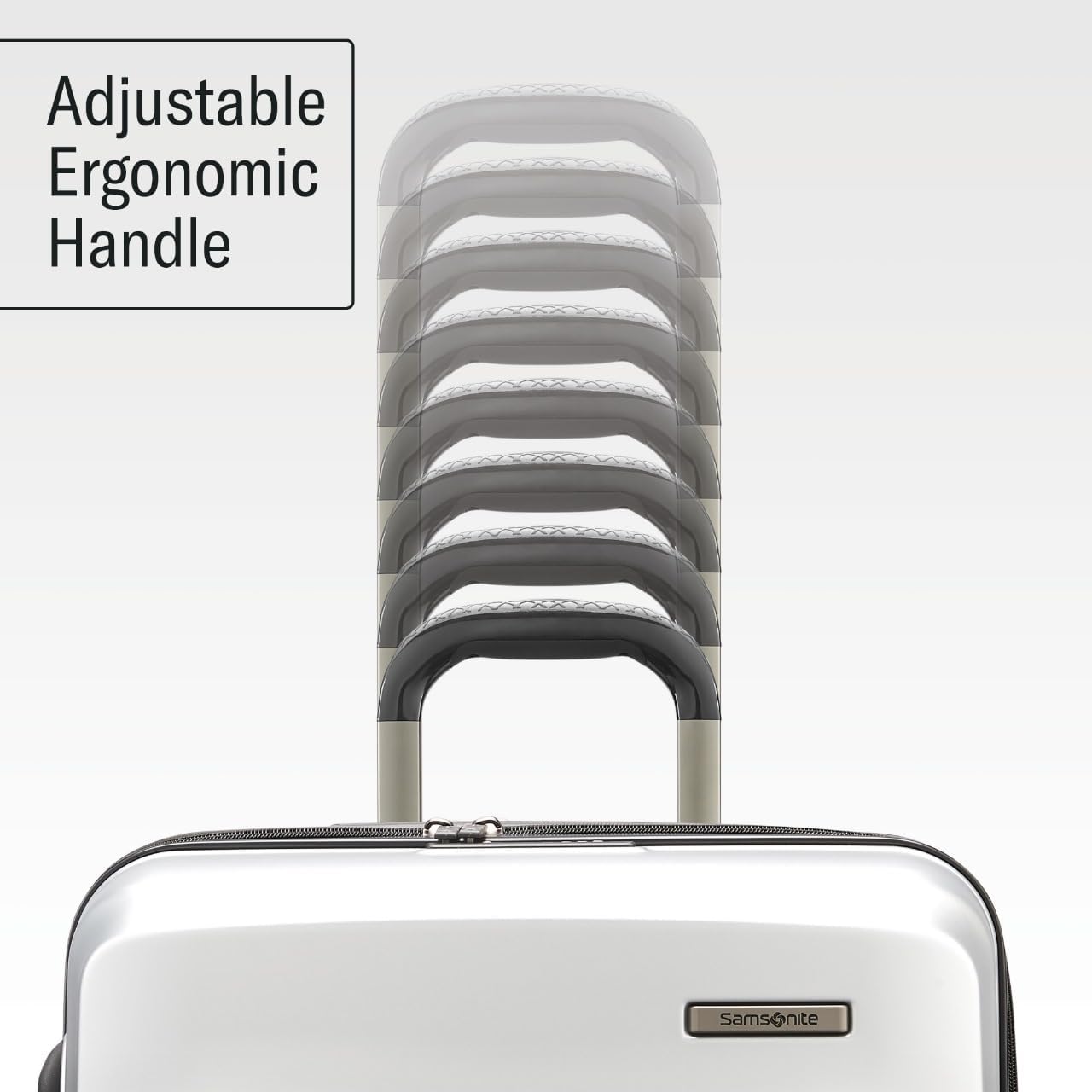 Samsonite Octiv Lightweight Hardshell 3-Piece Luggage Set (20/24/28) - Durable & Impact Resistant, 360° Aero Trac Spinner Wheels, Adjustable Telescopic Handle, Expandable, TSA Approved Lock - Silver
