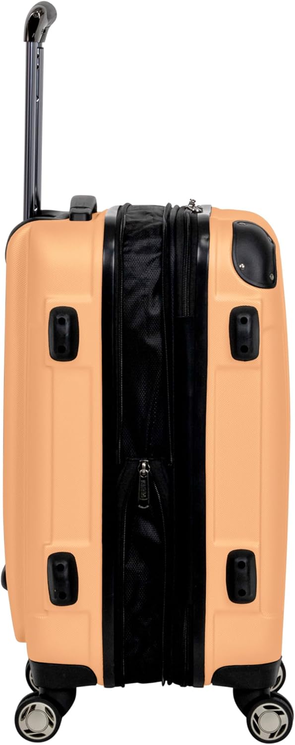 Kenneth Cole REACTION Renegade Luggage Expandable 8-Wheel Spinner Lightweight Hardside Suitcase, Dreamsicle, 20-Inch Carry On