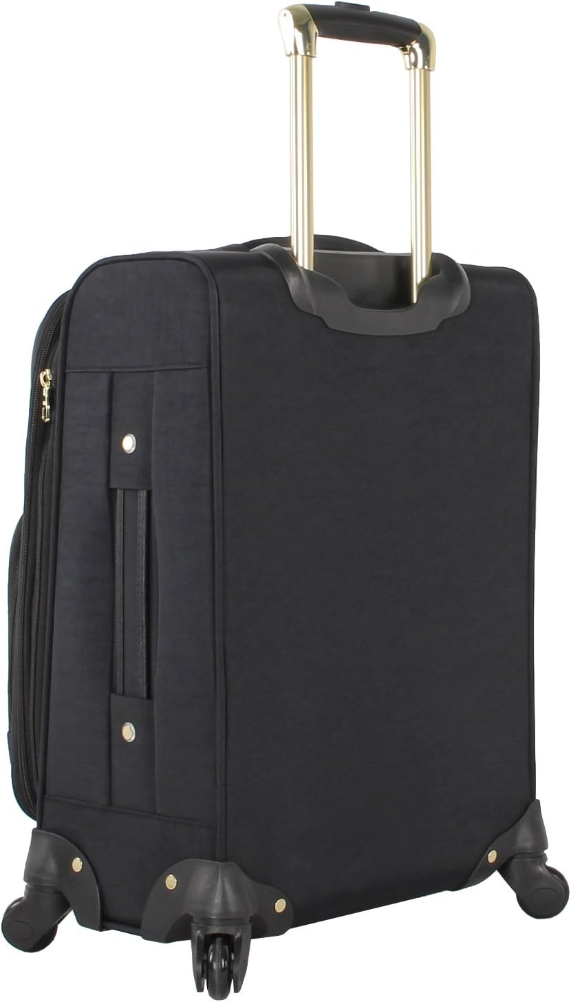 Steve Madden Unisex-Adult (Luggage only) Carry on Bag with Spinner Wheels, Peek-a-Boo Black, 20in