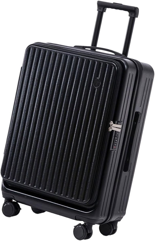 Expandable Carry On Luggage Top Opening Design Ergonomic Practical Hardshells Suitcase With 360 Degree Textured S