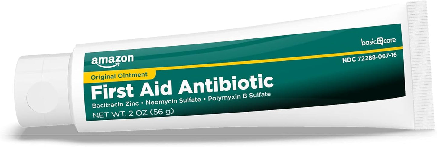 Amazon Basic Care First Aid Antibiotic Ointment, 2 ounce (Pack of 1)