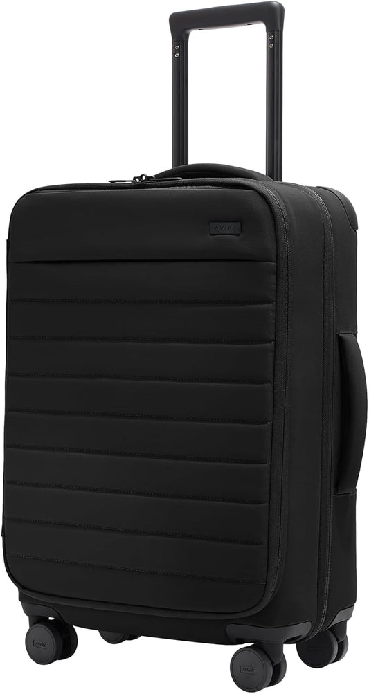 Away Softside Bigger Carry-On Suitcase, 23 Inch Lightweight, Expandable High-Strength Nylon Luggage With Spinner Wheels, Meets Requirements for Most Major Airlines, Jet Black