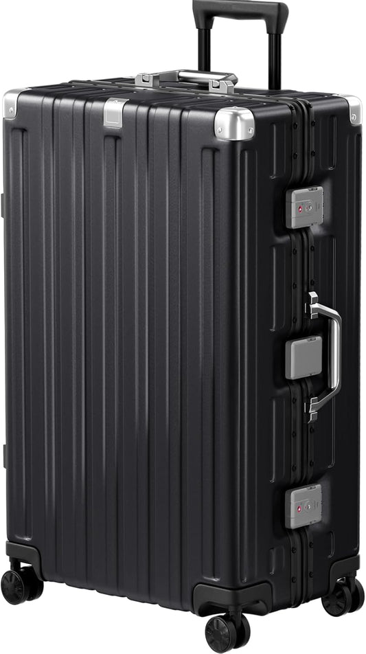 Krute Luggage 28 Inch Checked Suitcase with Spinner Wheels Zipperless Aluminum Frame Luggages TSA Lock No Zipper Hardshell Lightweight PC+ABS Large Suitcases