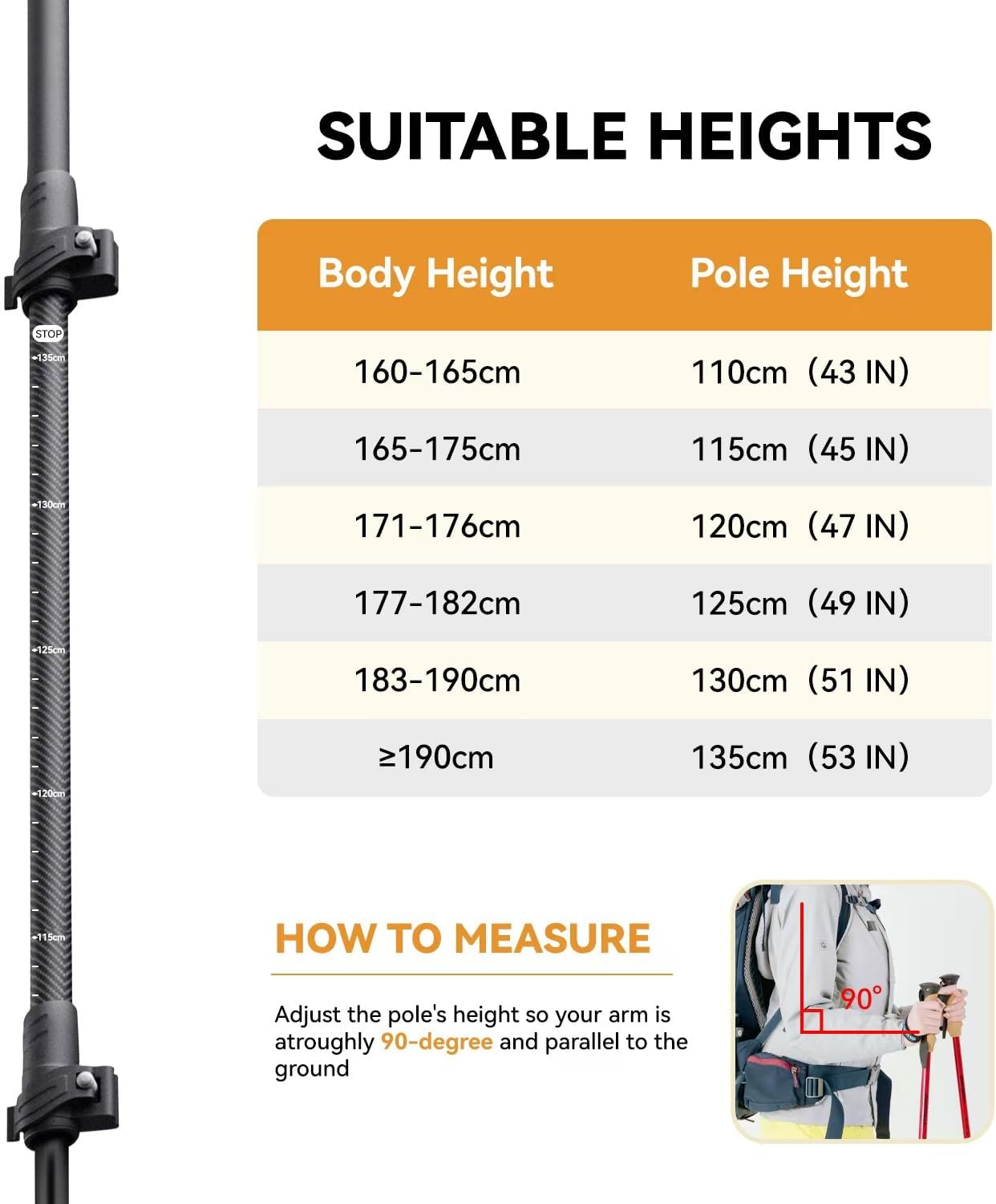 Collapsible Hiking Poles, Lightweight Aluminum Adjustable Walking Poles,Carbon Fiber Trekking Poles with Flip Lock and EVA Grips Suitable for All Kinds of Travel