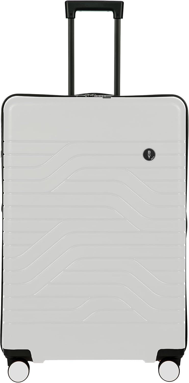 Bric's B|Y Ulisse Spinner Suitcase, Expandable Hard Shell Luggage with TSA Lock and Smooth 360° Wheels 28" – White