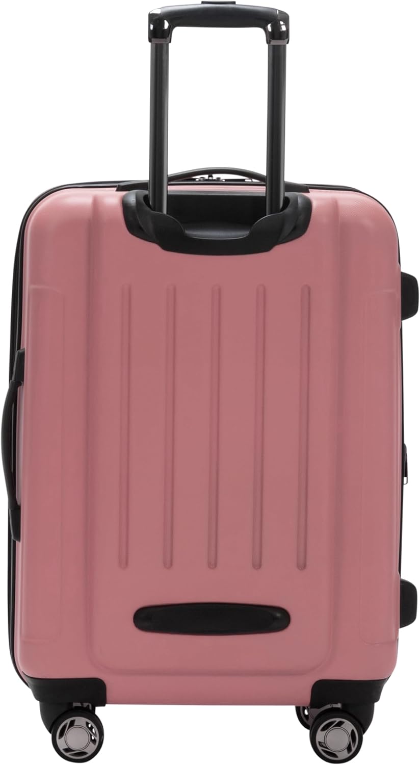 Kenneth Cole Reaction Renegade Luggage Expandable 8-Wheel Spinner Lightweight Hardside Suitcase, Peony, 20-Inch Carry On
