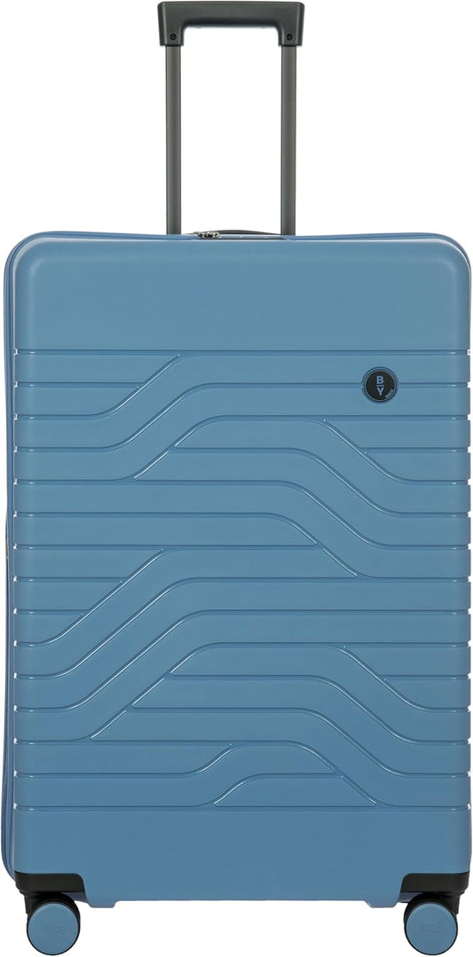 Bric's B|Y Ulisse Spinner Suitcase, Expandable Hard Shell Luggage with TSA Lock and Smooth 360° Wheels 30" – Grey Blue