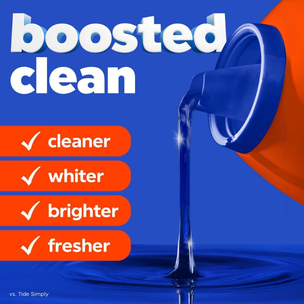 Tide Liquid Laundry Detergent, Original Scent, 80 fl oz, 64 Loads, Boosted Clean Even in Cold Water with Concentrated Washing Soap
