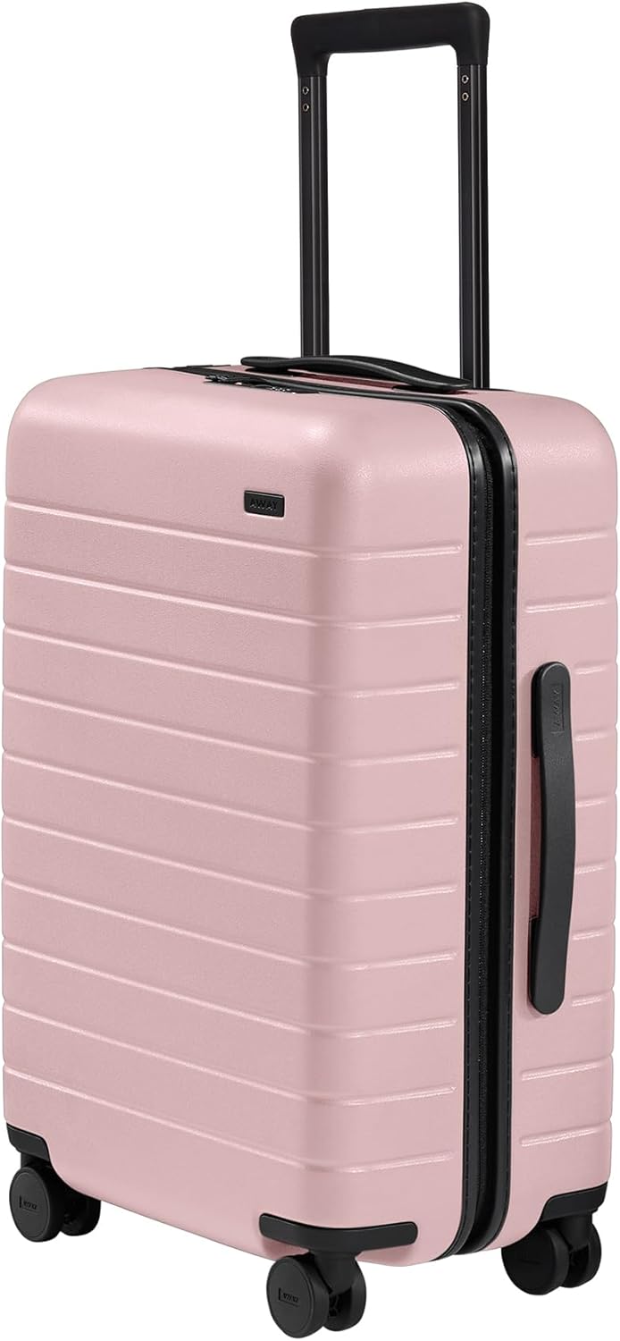 Away Carry-On Luggage, Lightweight Hardside Suitcase with Spinner Wheels, 22 Inch Airline Approved, TSA Lock, Blush Pink