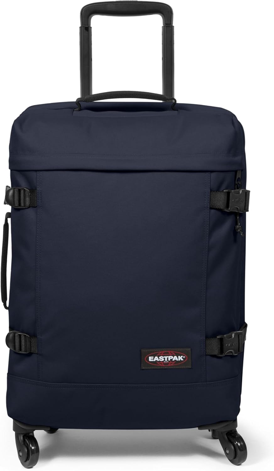 EASTPAK Trans4 S – 44L Large Wheeled Luggage with Dual Compartments, TSA Lock, 360° Spinner Wheels, and Diamond-Embossed Handle, Ultra Marine