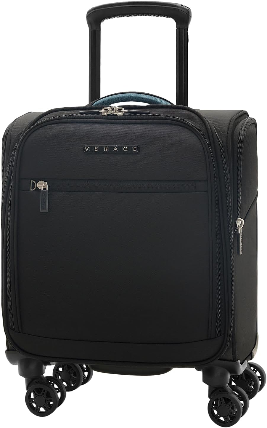 Verage Under Seat Luggage with Wheels, Softside Small Suitcase Spinner Carry On Luggage Bags for Airlines Airplanes Short Trip Men Women (Black, 14-Inch Underseat)