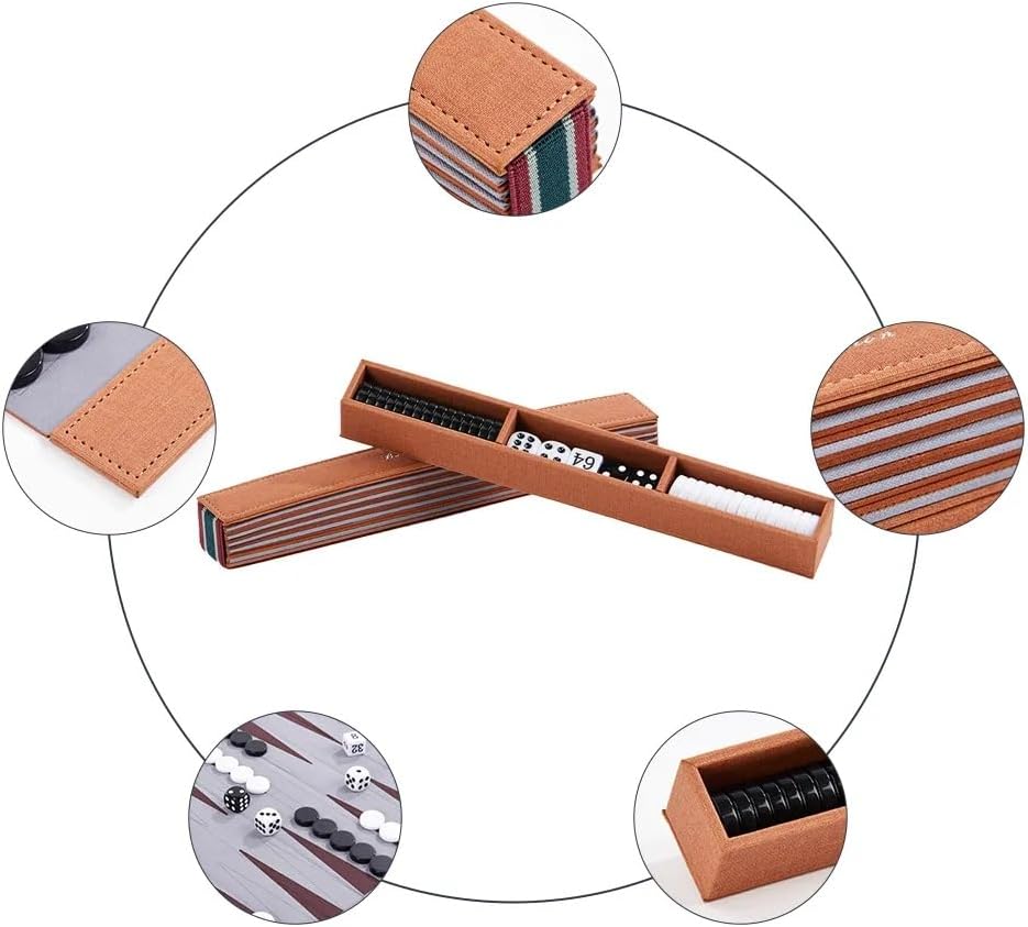 Backgammon Set for Adults, Backgammon Travel Set, Wrinkle-Resistant Foldable Chess and Checkers, Fun Outdoor Games for Family and Friends, Ideal Travel Game Set