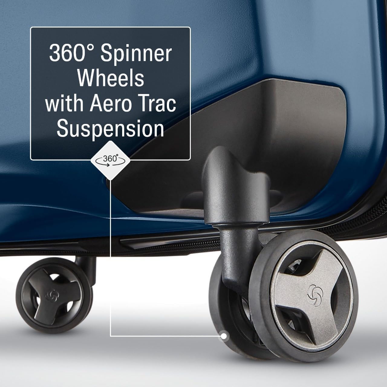 Samsonite Octiv Lightweight Hardshell 28-Inch Large Checked Luggage - Durable & Impact Resistant, 360° Aero Trac Spinner Wheels, Adjustable Telescopic Handle, Expandable, TSA Approved Lock - Blue