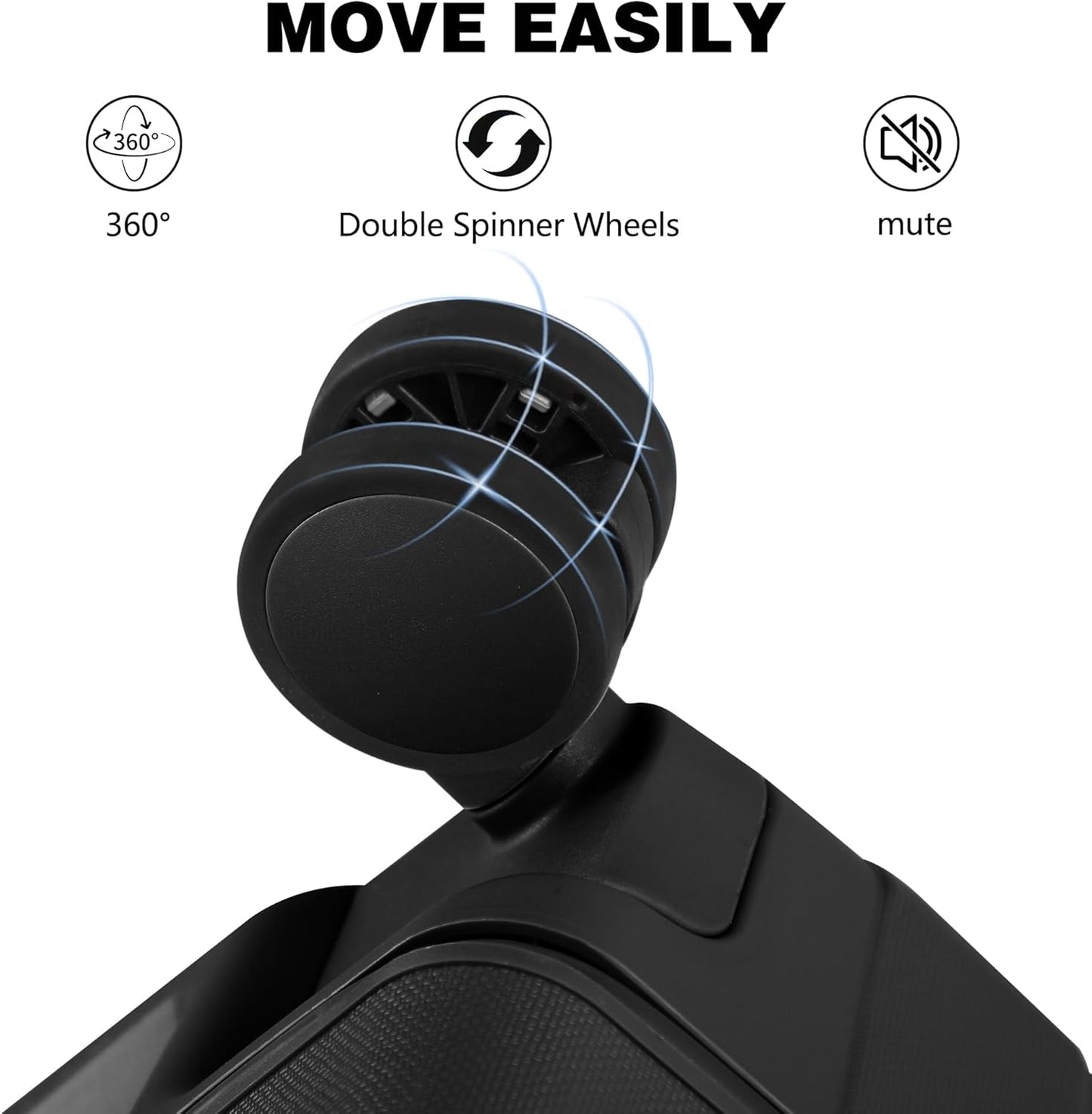 28 Inch Luggage with Spinner Wheels, Hardside Zipperless Large Checked Luggage with TSA Lock, Durable Rolling Suitcase, Black