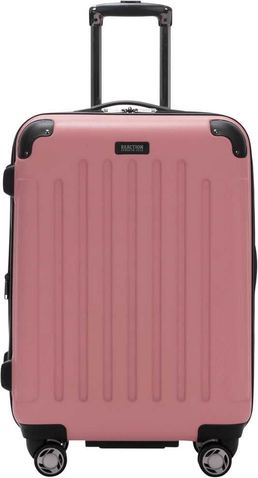 Kenneth Cole Reaction Renegade Luggage Expandable 8-Wheel Spinner Lightweight Hardside Suitcase, Peony, 20-Inch Carry On