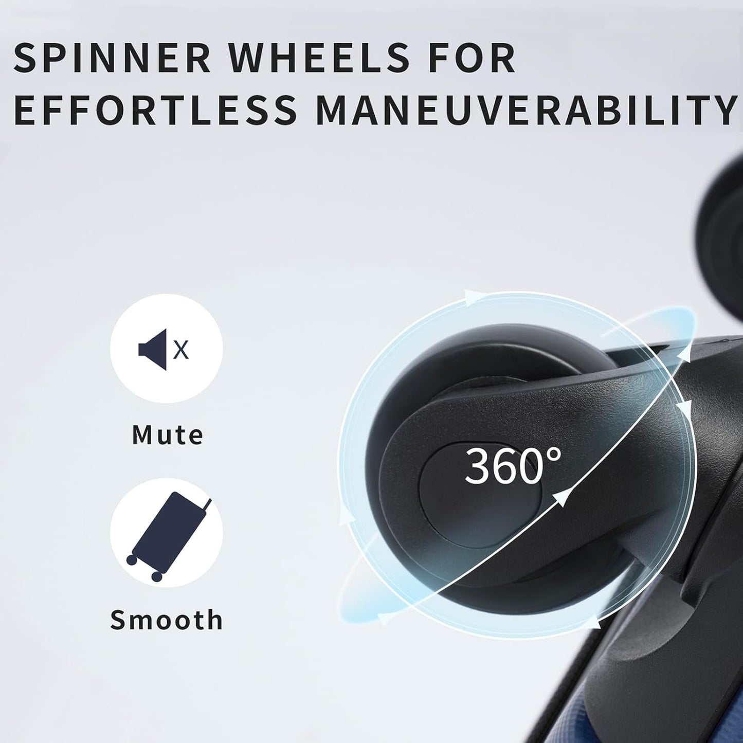 Merax Carry-On Luggage 22x14x9 airline approved, Hardshell ABS Suitcase with Spinner Wheels, TSA Lock, Lightweight Durable 20 Inch Travel Luggage for Men Women(White Brown)