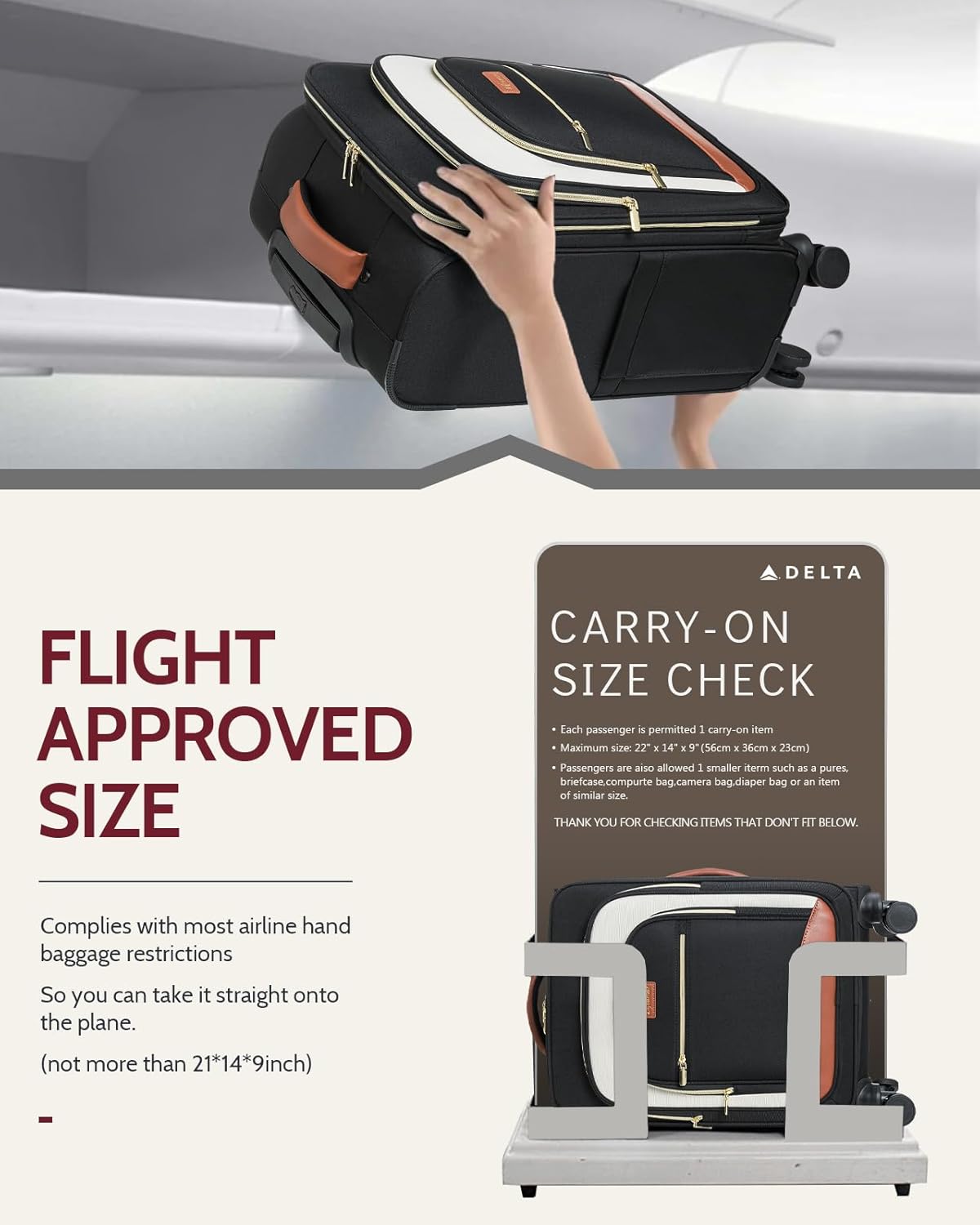 Carry On Luggage 22x14x9 Airline Approved, 20 Inch Softside Suitcase with 360° Spinner Wheels & TSA Lock, Ultra-Lightweight Water-Resistant Large Capacity Luggage for Women & Men