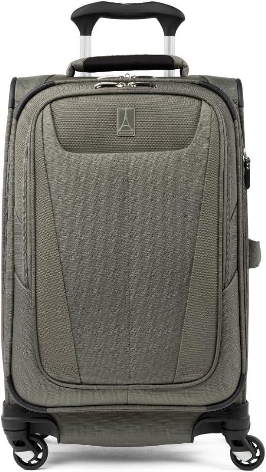 Travelpro Maxlite 5 Softside Expandable Carry-On Luggage with Spinner Wheels, Lightweight, 21-Inch — Slate Green