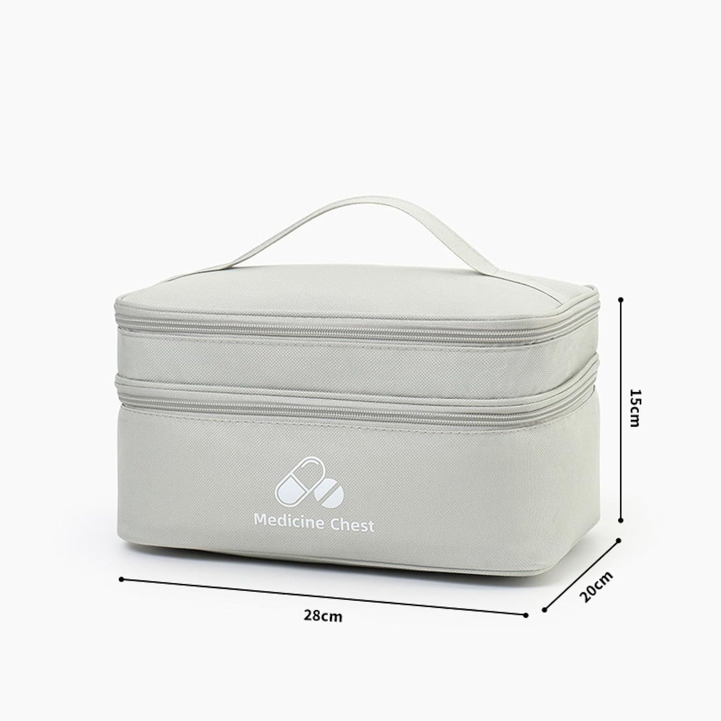 First Aid Bag Empty, First Aid Kit Storage Bag, Small Medical Bag, Medical Travel Case First Responder Emergency Storage Compact Medicine Bags for Car Home Office Kitchen Sport Outdoors (Gray)