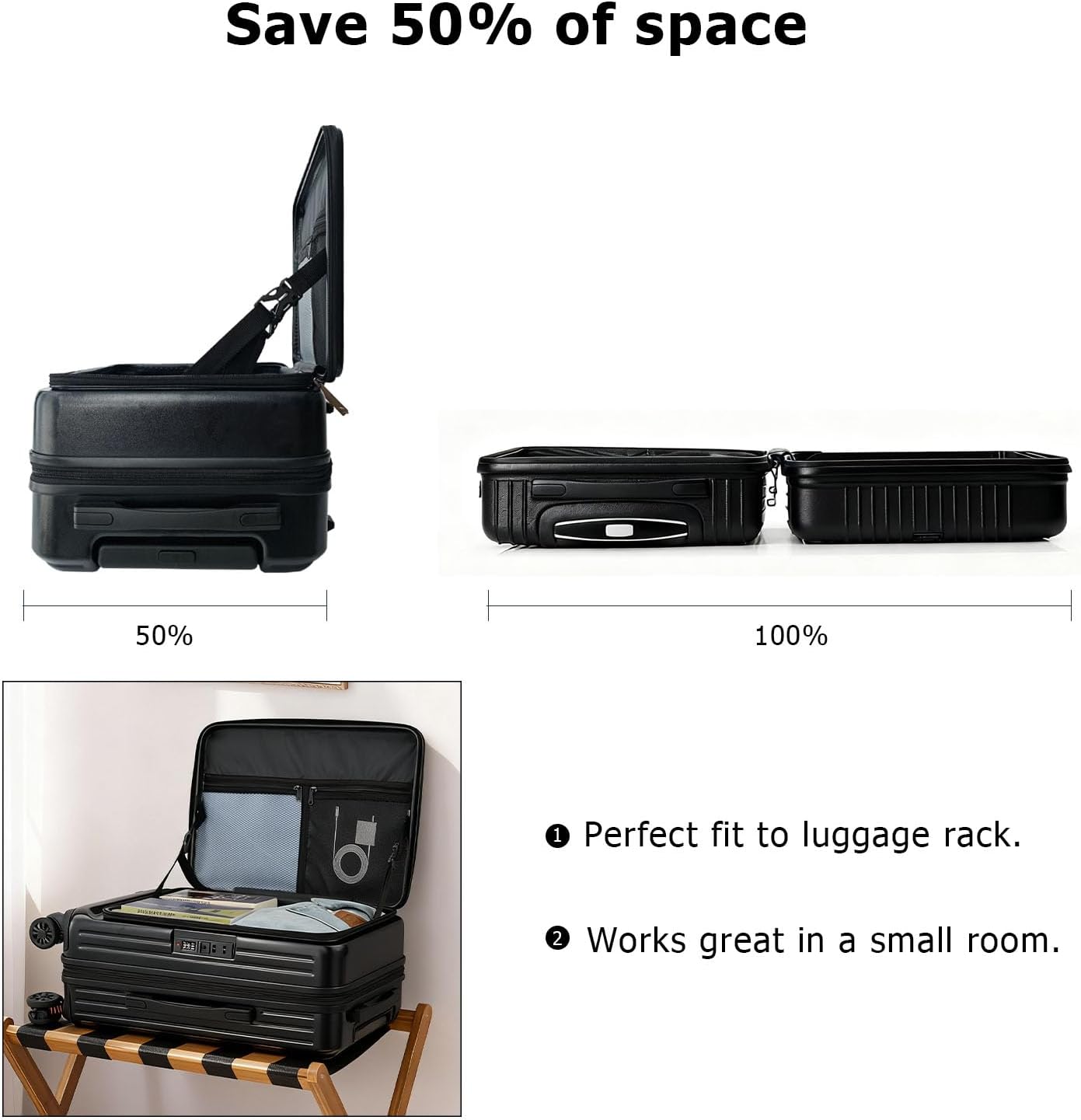 Carry on Suitcases with Wheels, 20 inch Carry on Luggage 22x14x9 Airline Approved, Hard Shell Top-open Design Luggage with Spinner wheels, Expandable Suitcase with YKK zipper, Lightweight and Durable.