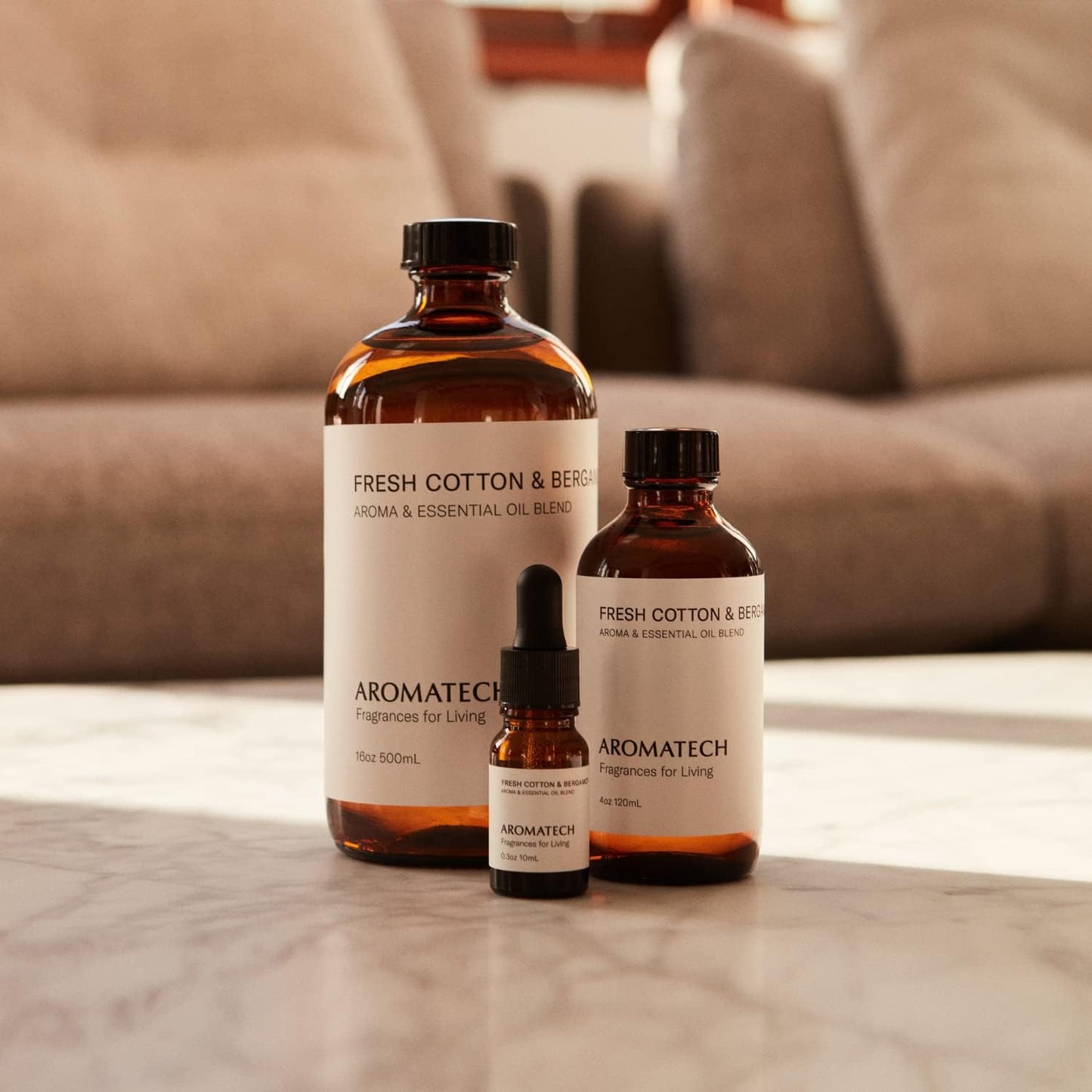 AromaTech Fresh Cotton & Bergamot for Aroma Oil Scent Diffusers - 500 Milliliter