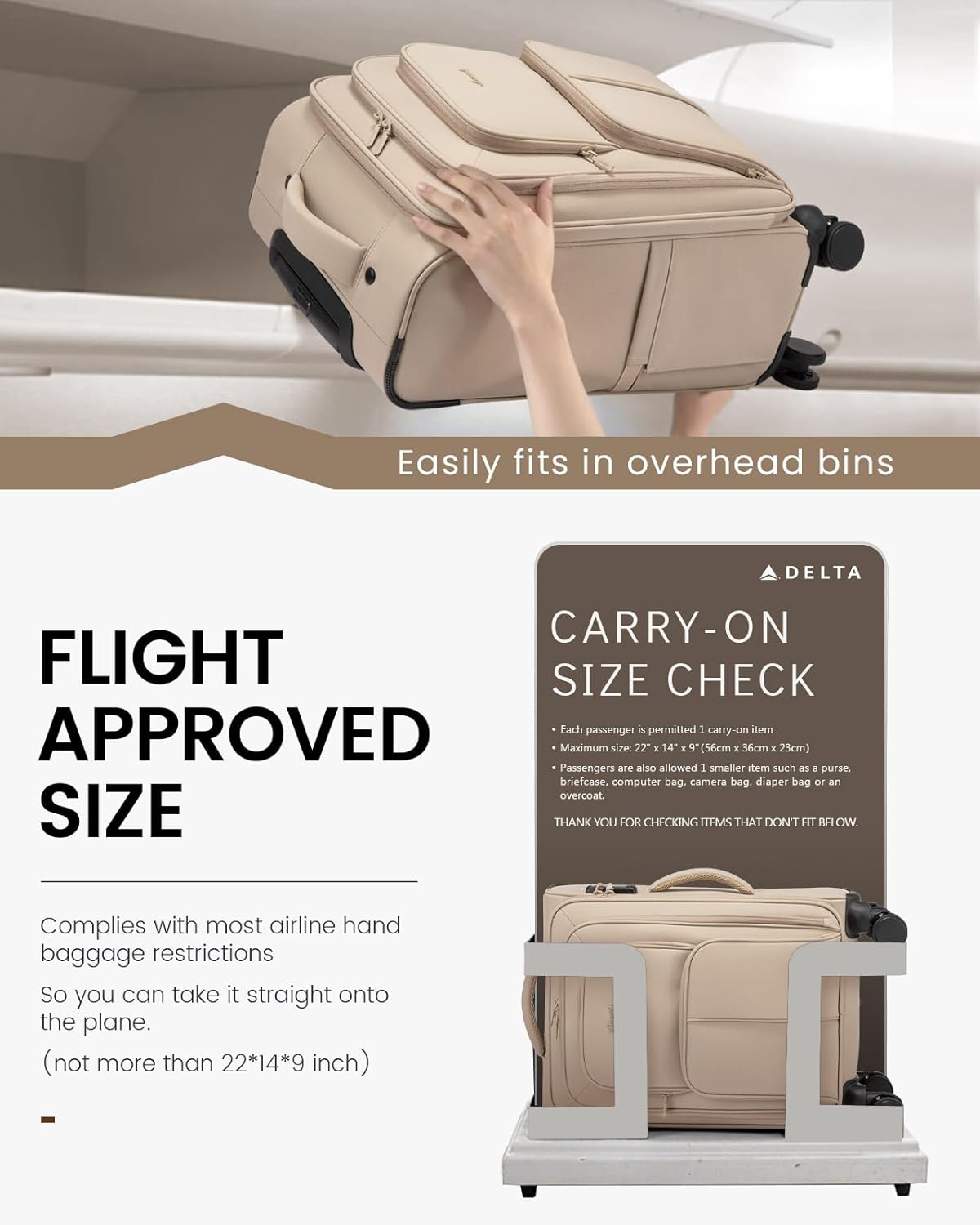 LOVEVOOK Carry On Luggage 22x14x9 Airline Approved, 22 Inch Softside Suitcases with Spinner Wheels, Lightweight Carry-on Suitcase with TSA Lock for Women Men, Large Luggage for Travel Business Trip