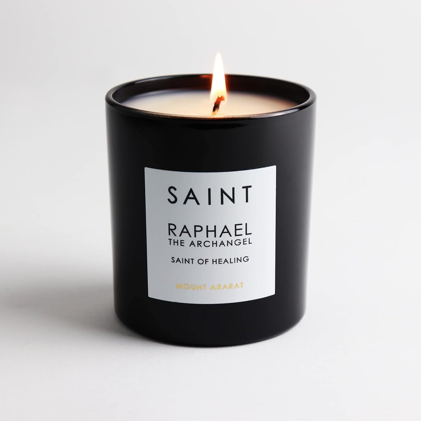 SAINT Raphael The Archangel Scented Candle with Prayer and Prayer Coin, Soy Coconut Aromatherapy Candle with 50 Hour Burn Time