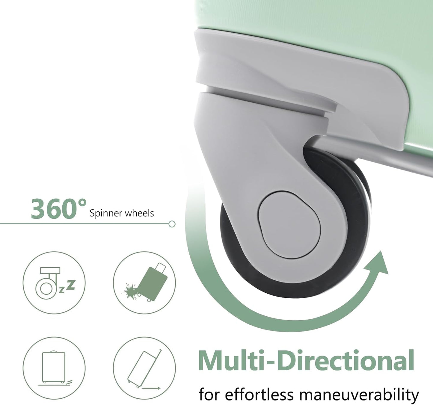 Merax Luggage Set 3 Piece, 20 Inch Carry on Spinner Suitcase with Corner Guards, Lightweight Durable, Airline Approved for Business or Weekend Travel