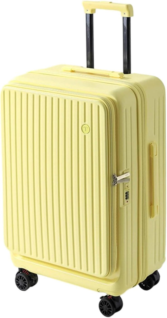 Expandable Carry On Luggage Top Opening Design Ergonomic Practical Hardshells Suitcase With 360 Degree Textured S