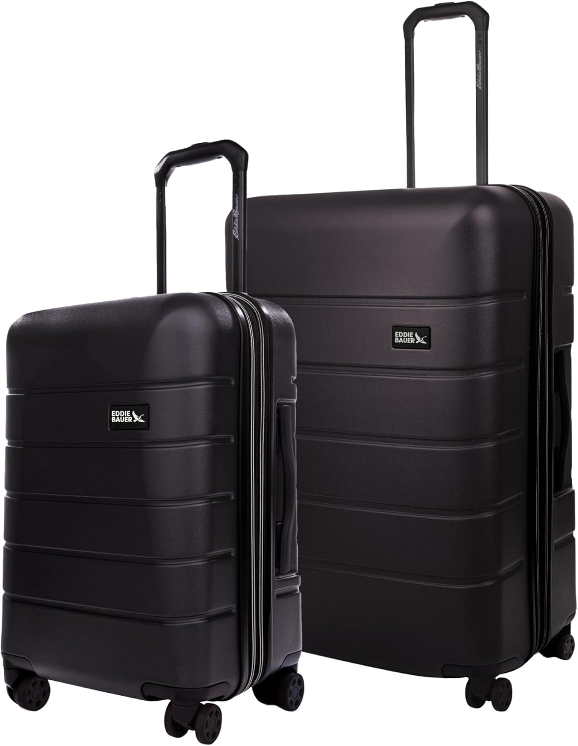 Eddie Bauer Glacier Hardside Spinner Durable PC/ABS Construction 2-Piece Set Suitcase Luggage, Carbon