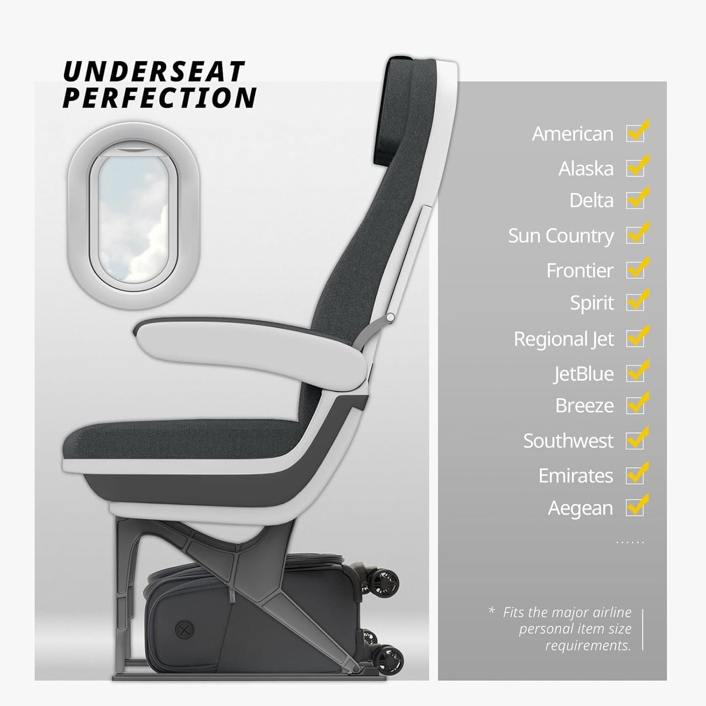 Verage Under Seat Luggage with Wheels, Softside Small Suitcase Spinner Carry On Luggage Bags for Airlines Airplanes Short Trip Men Women (Grey, 14-Inch Underseat)