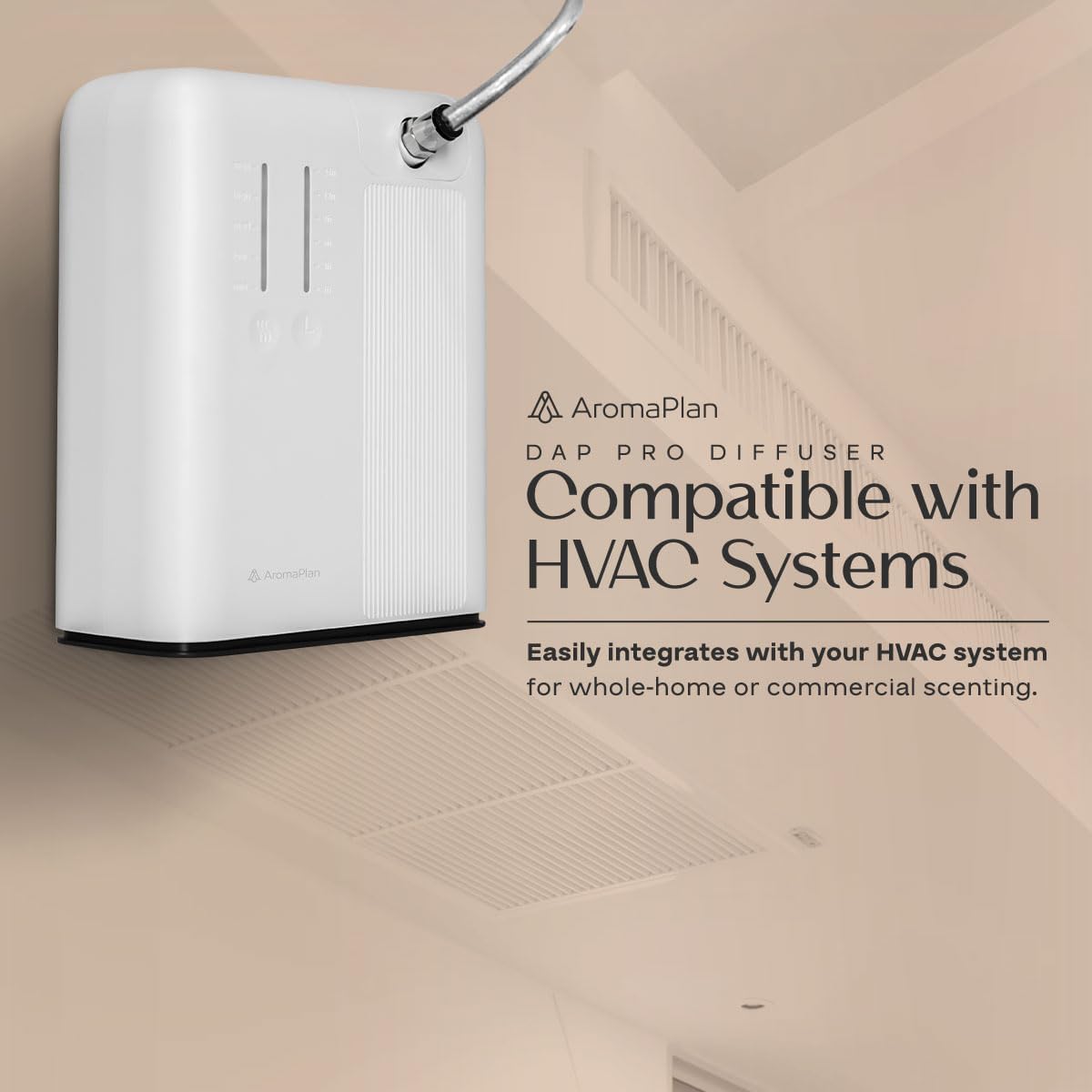 AromaPlan 5 Star Collection Cold Air Scent Diffuser, Whole House (2 Scents Included)- Waterless Smart Aroma, Scent &Time Adjust., App Control, HVAC | Home, Commercial, Hotel | Large Room, 2,000 sq.ft