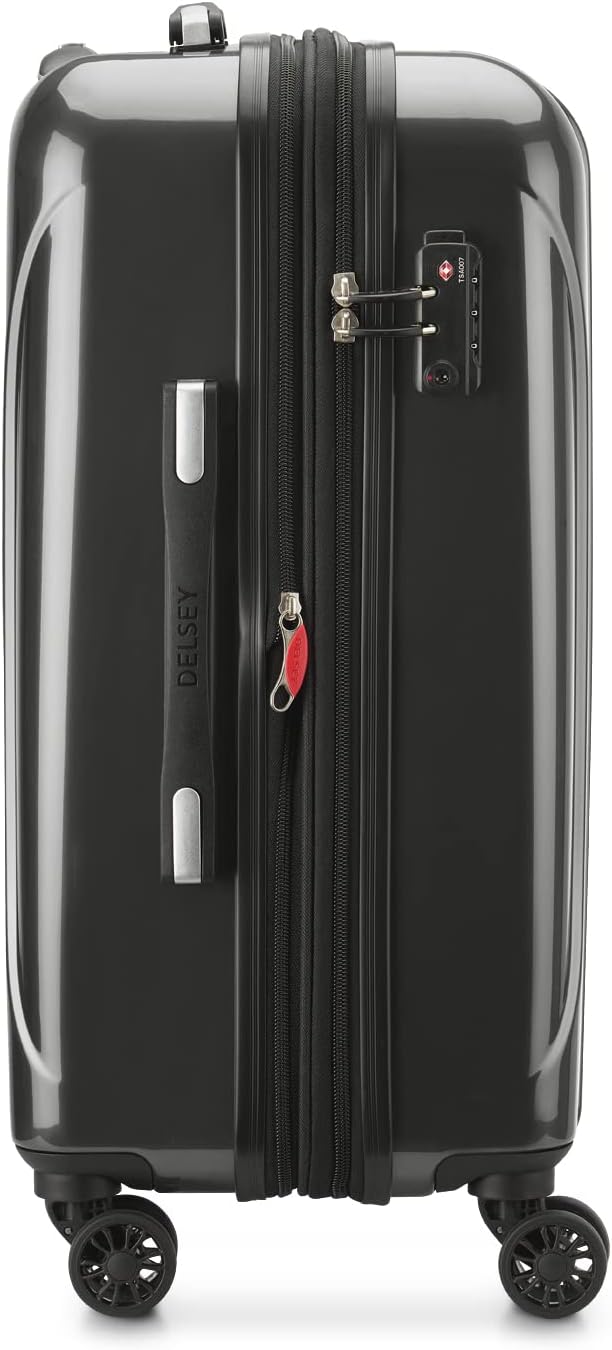 DELSEY PARIS Helium Aero Hardside Expandable Luggage with Spinner Wheels, Brushed Charcoal, Carry-On 21 Inch