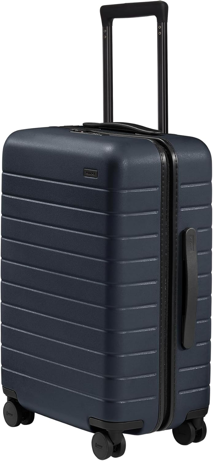 Away Bigger Carry-On Luggage, Lightweight Hardside Large Suitcase with Spinner Wheels, TSA Lock, Airline Approved, Navy Blue