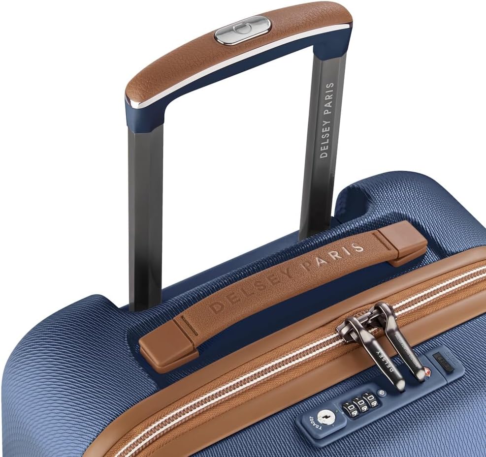 DELSEY PARIS Chatelet Air 2.0 Hardside Luggage with Spinner Wheels, Navy Blue, Carry on 20 Inch
