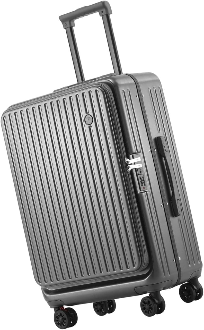 Expandable Carry On Luggage Top Opening Design Ergonomic Practical Hardshells Suitcase With 360 Degree Textured S