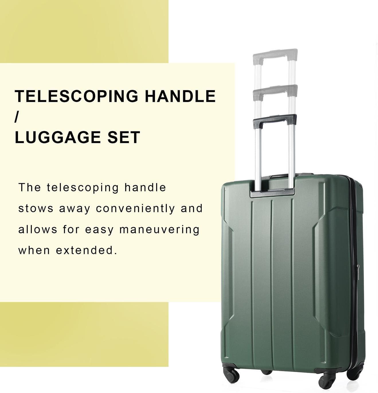 Merax 20 Inch Carry On Luggage Airline Approved, Hardshell ABS Suitcase with Spinner Wheels, TSA Lock, Lightweight Travel Luggage for Business Trips & Weekend Getaways