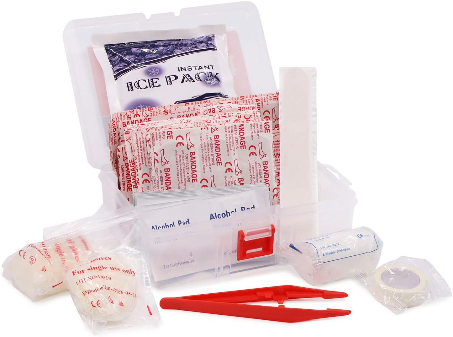 DMI 175-Piece First Aid Kit for Minor Injuries, Cuts and Scrapes, All-Purpose, Portable and Convenient, Includes Bandages, Injury Treatment, Dressings, and Instruments, HSA & FSA Eligible