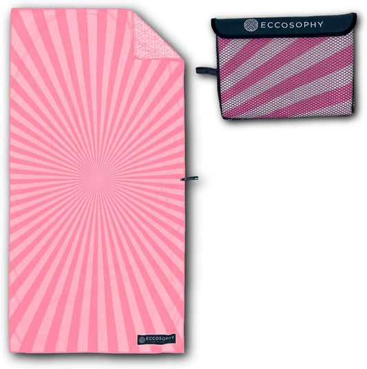 ECCOSOPHY Microfiber Beach Towel - Sand Free Towels are Quick Dry, Light Weight, Super Absorbent - Perfect Pool, Travel, Cruise, Camping Essentials - Oversized Extra Large for Adults 71x35 in