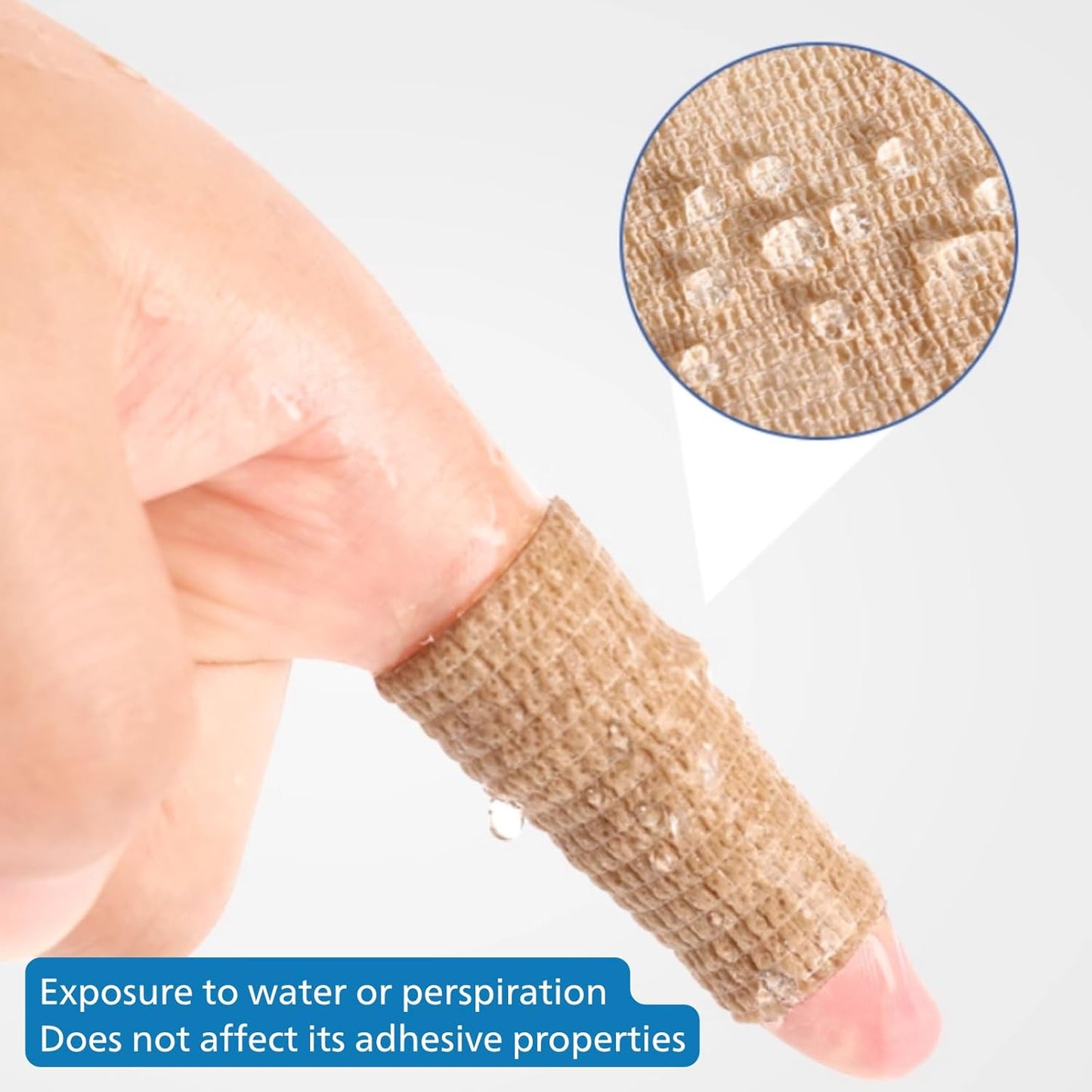 Self Adhesive Bandage Wrap, 2''x5 Yards, 6 Pack, Cohesive Sports Tape, Breathable Elastic Bandage Wraps